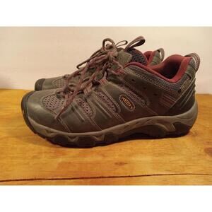 KEEN Koven Mid WP Waterproof Hiking Boots Black Gray Women's 10 1011565